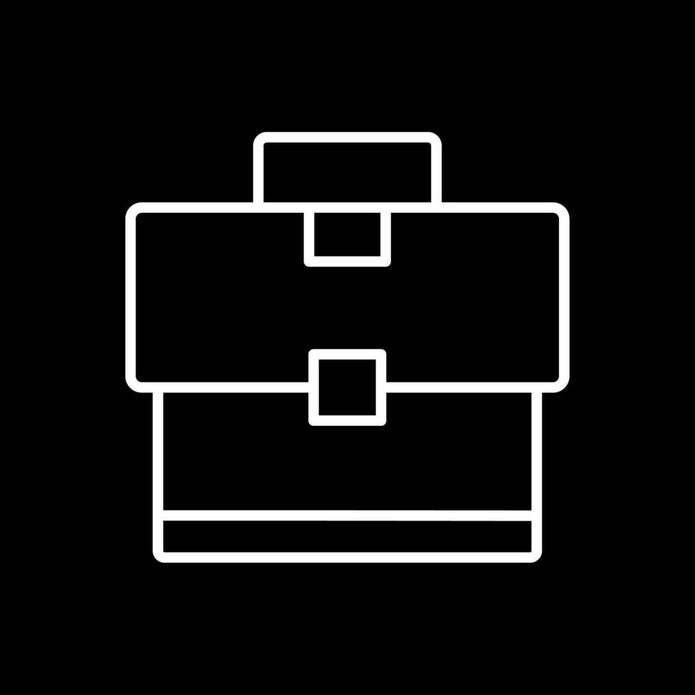 Briefcase Line Inverted Icon Design vector