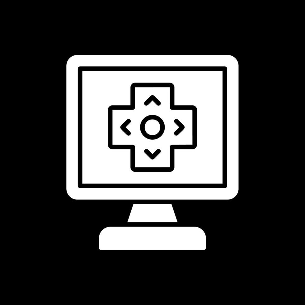 Gaming Glyph Inverted Icon Design vector