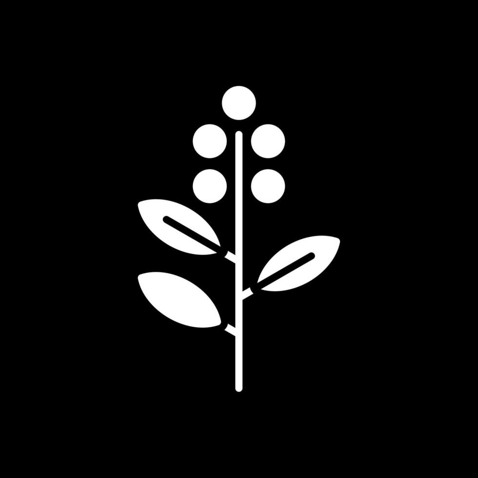 Eucalyptus Glyph Inverted Icon Design vector