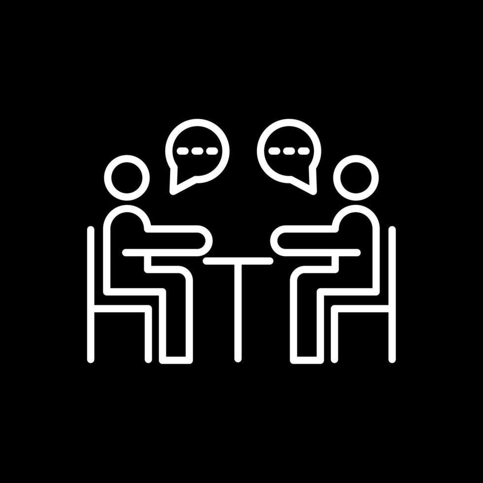 Business Meeting Line Inverted Icon Design vector