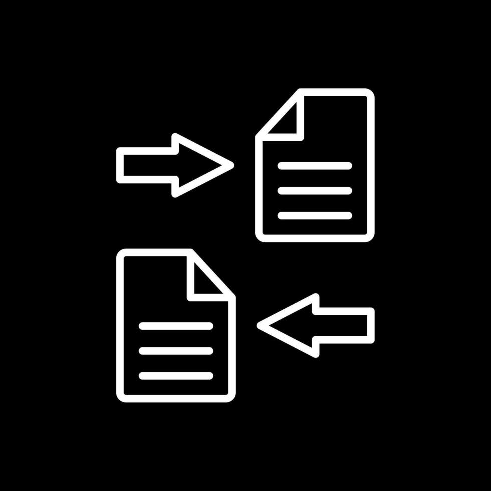 File Sharing Line Inverted Icon Design vector