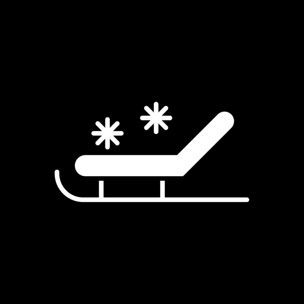 Sled Glyph Inverted Icon Design vector