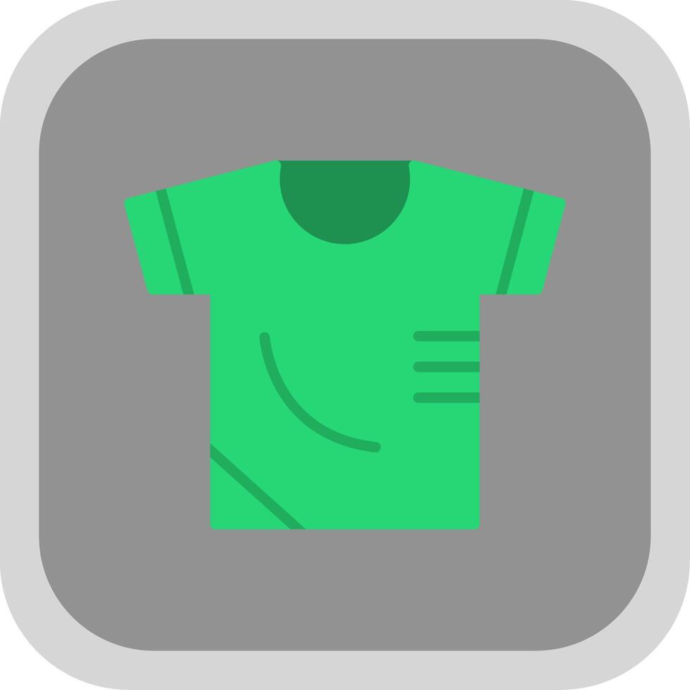 Shirt Flat round corner Icon Design vector