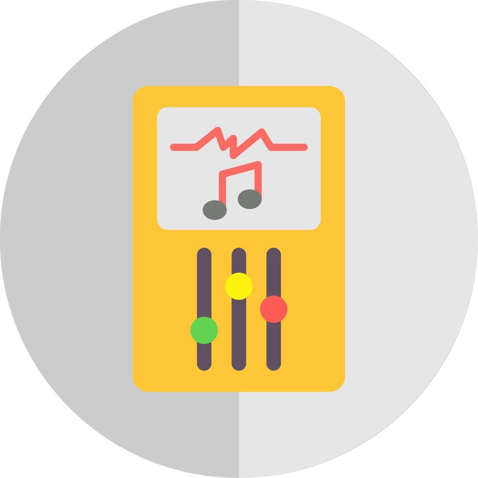 Music Player Flat Scale Icon Design vector