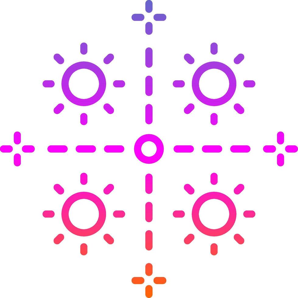 Firework Line Gradient Icon Design vector