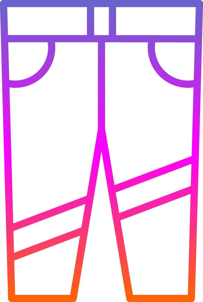 Jeans Line Gradient Icon Design vector