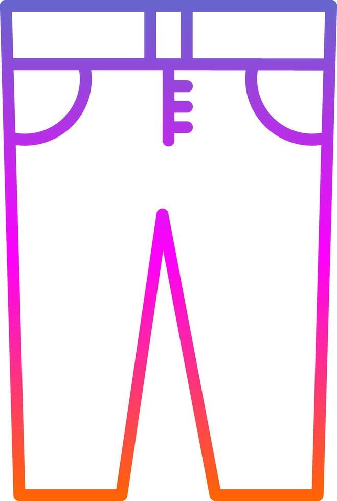 Jeans Line Gradient Icon Design vector