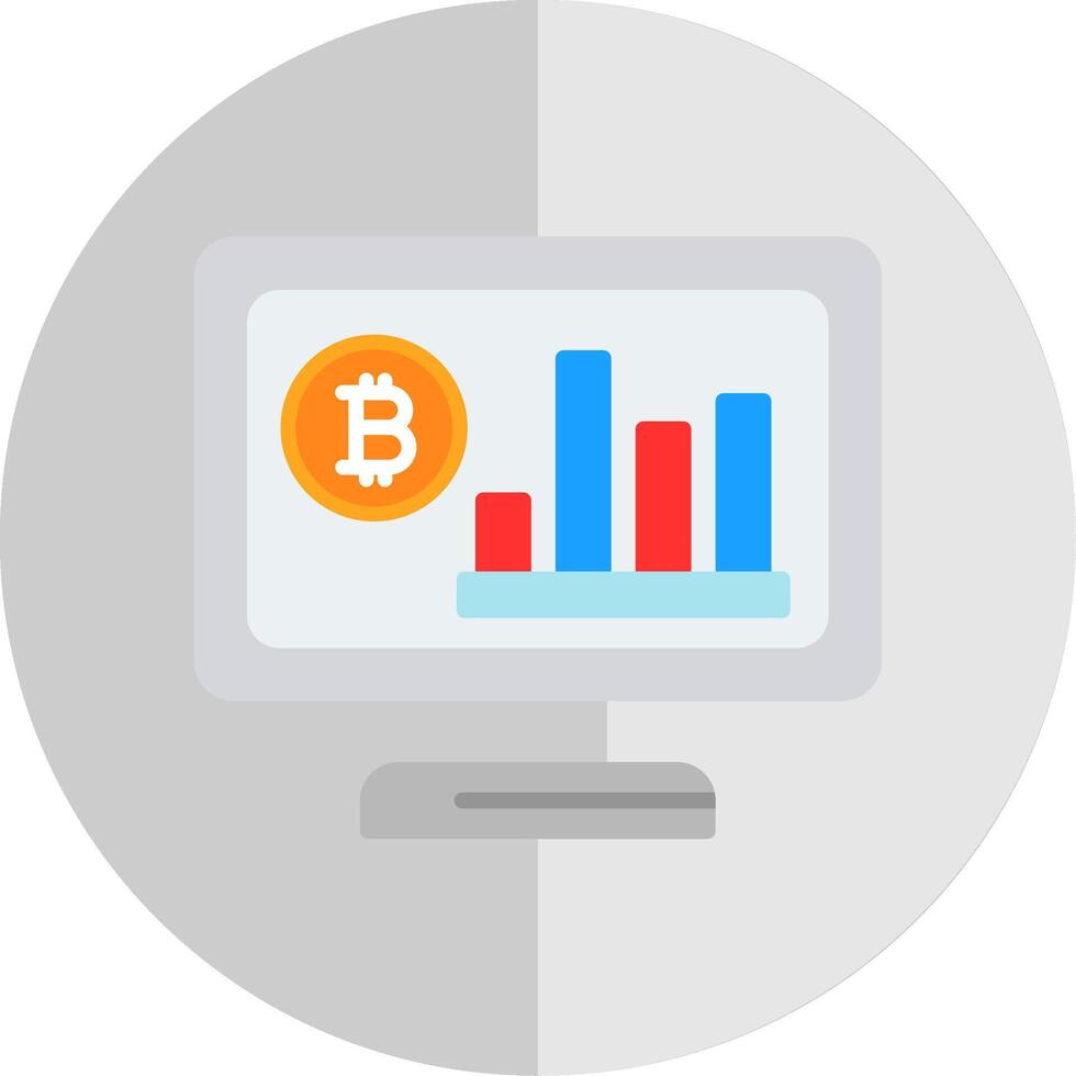 Stock Market Flat Scale Icon Design vector