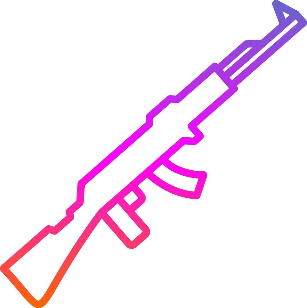 pistola línea degradado icono diseño vector