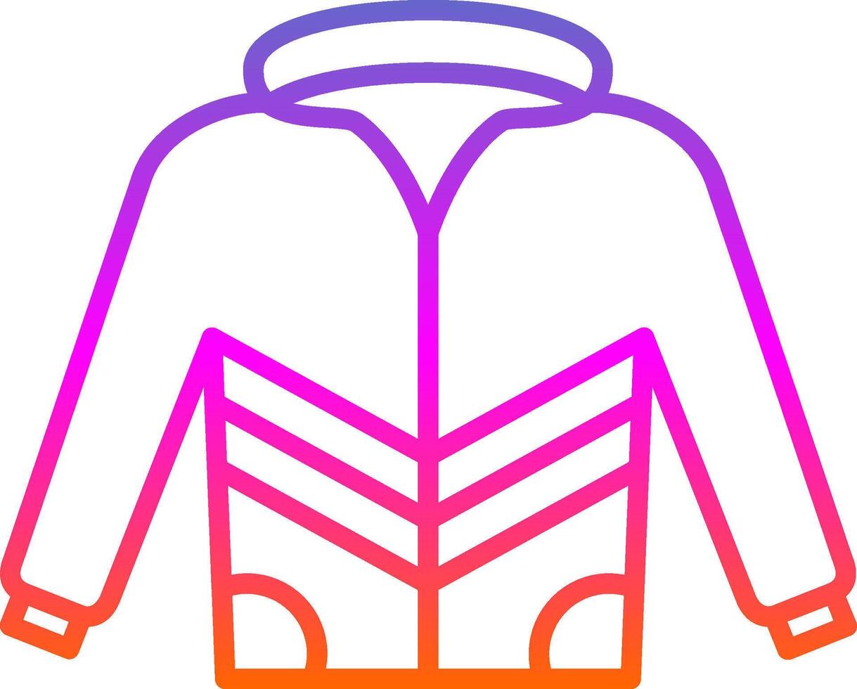 Coat Line Gradient Icon Design vector