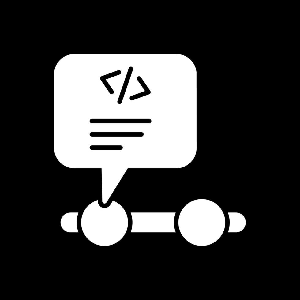 Programming Glyph Inverted Icon Design vector