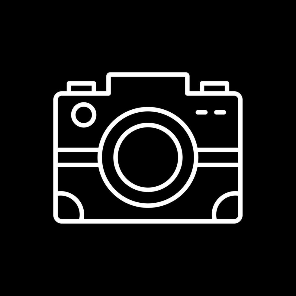 Camera Line Inverted Icon Design vector