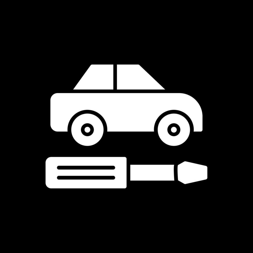 Workshop Glyph Inverted Icon Design vector