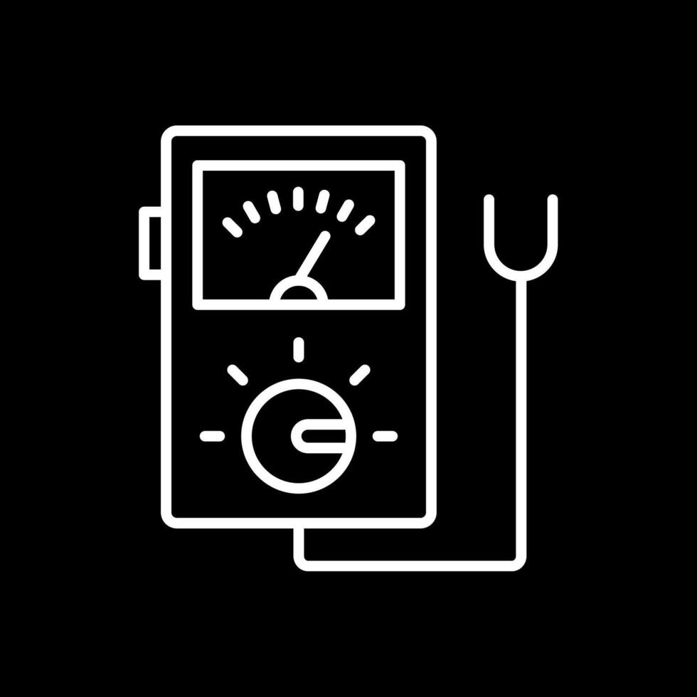 Tester Line Inverted Icon Design vector