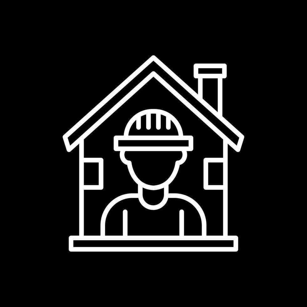 House Line Inverted Icon Design vector