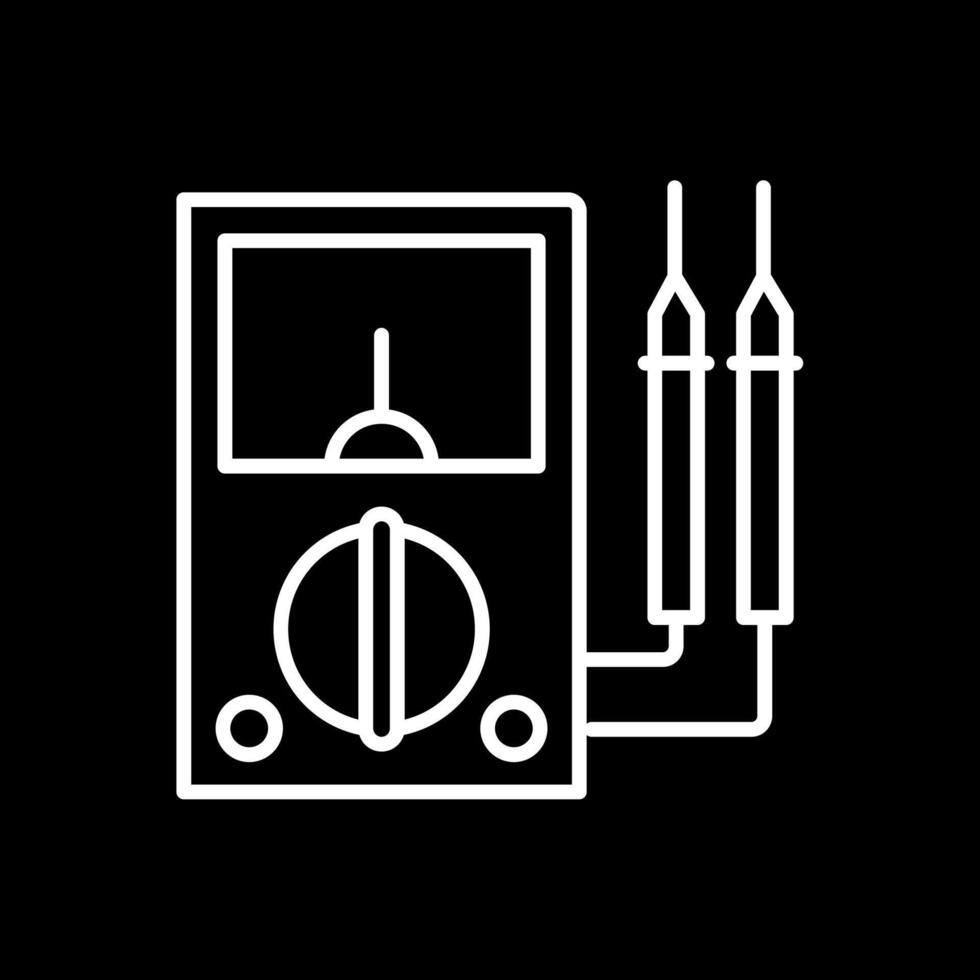 Multimeter Line Inverted Icon Design vector