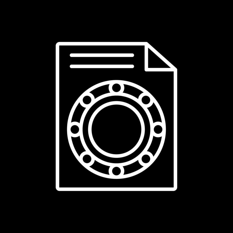 Ball Bearing Line Inverted Icon Design vector