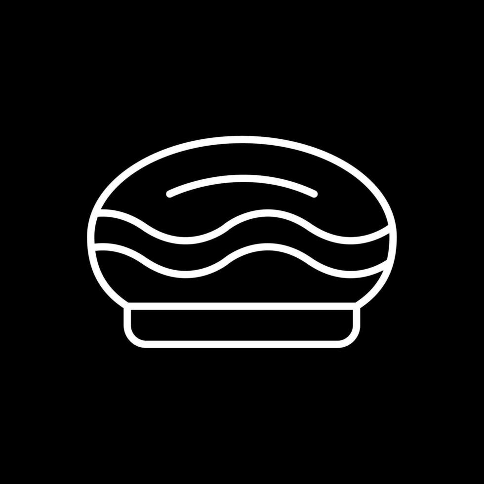 Pie Line Inverted Icon Design vector