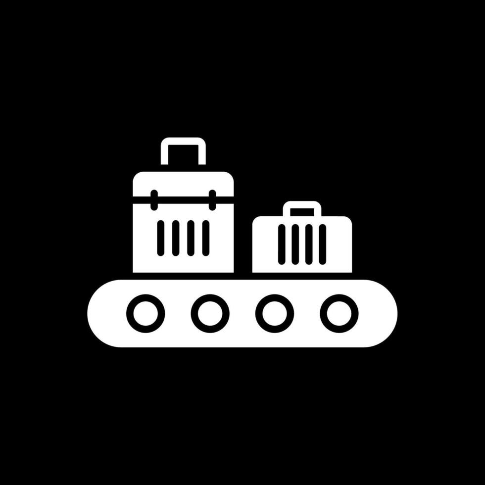 Conveyor Glyph Inverted Icon Design vector