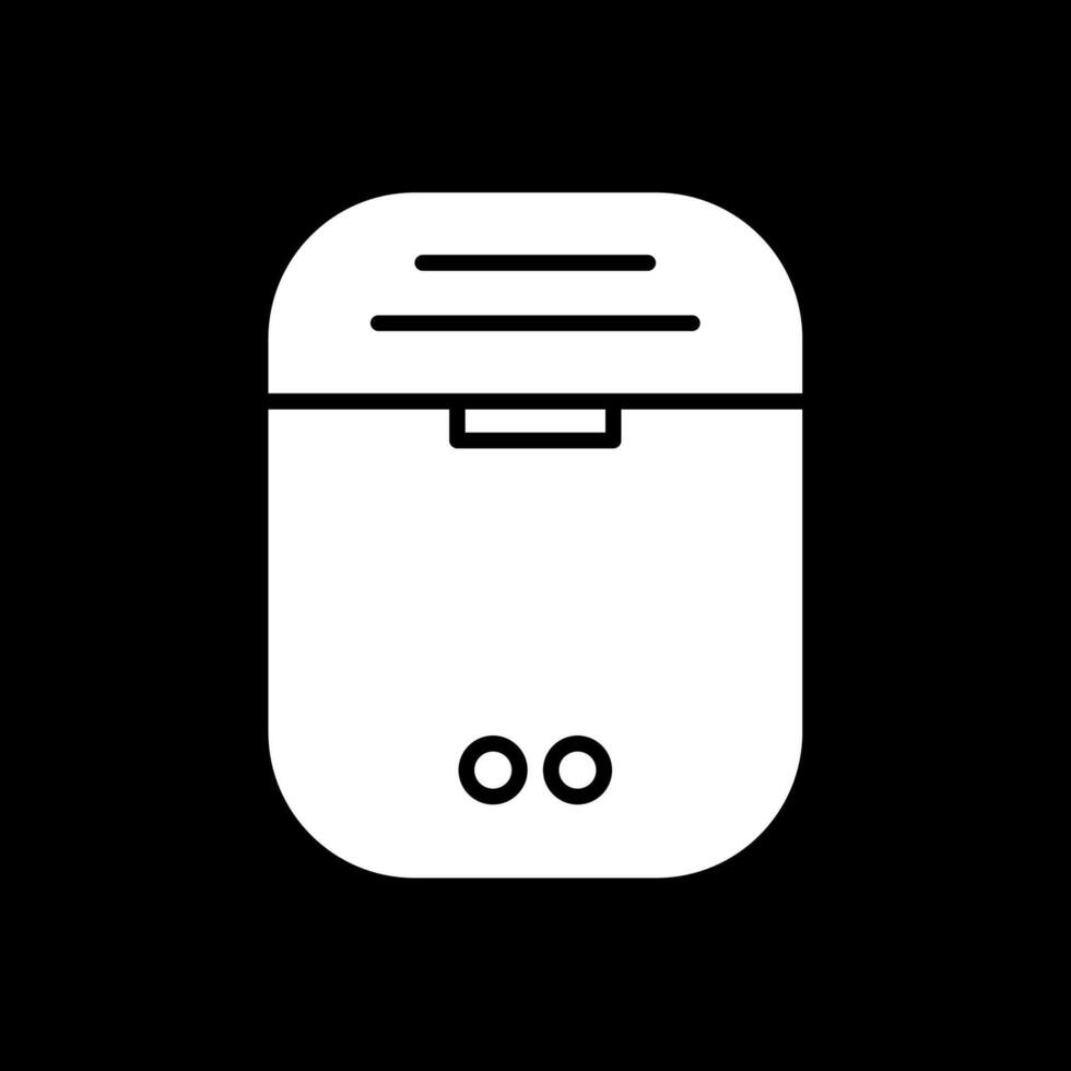Earbuds Glyph Inverted Icon Design vector