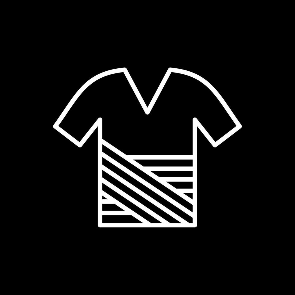 Shirt Line Inverted Icon Design vector