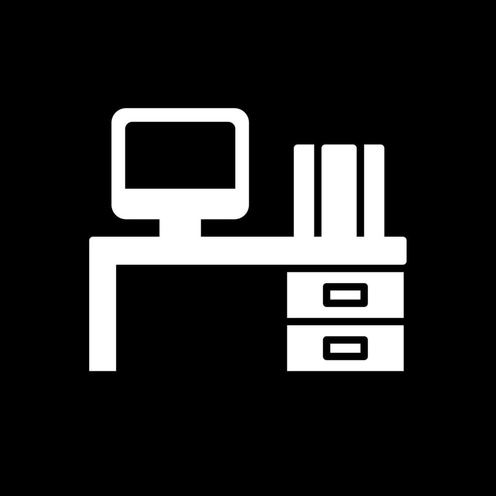Office Glyph Inverted Icon Design vector