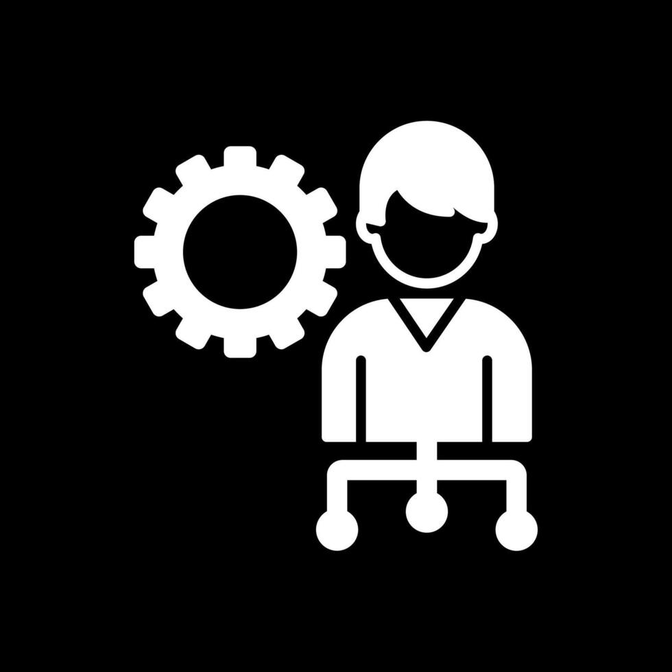 Management Glyph Inverted Icon Design vector