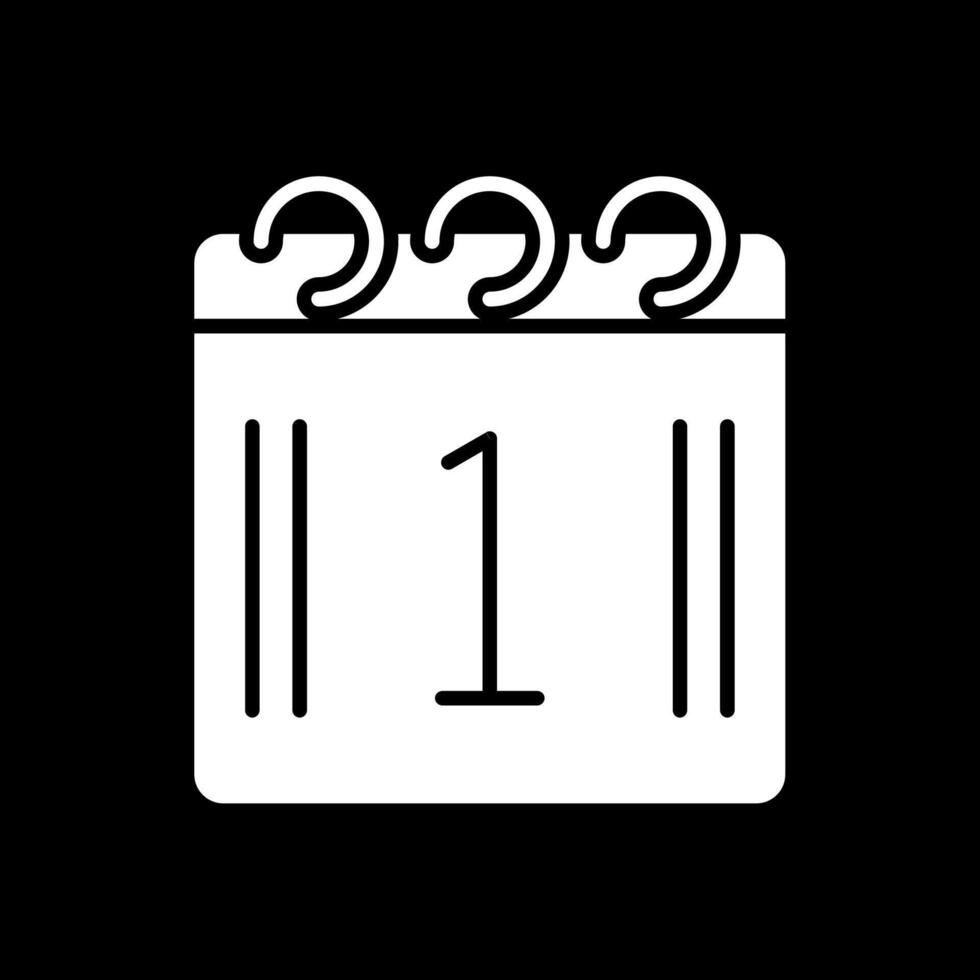 Salary Day Glyph Inverted Icon Design vector