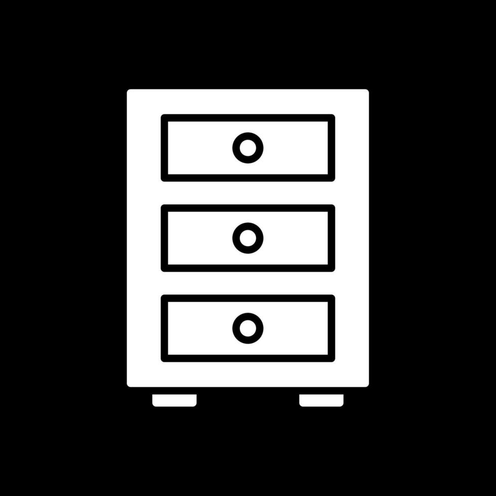 Cabinet Glyph Inverted Icon Design vector