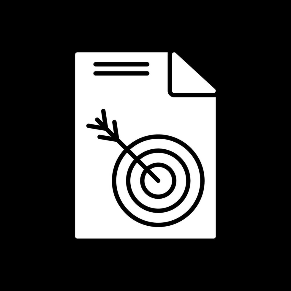 Target Glyph Inverted Icon Design vector