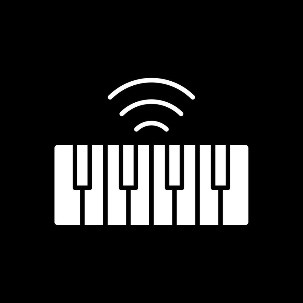 Keyboard Glyph Inverted Icon Design vector