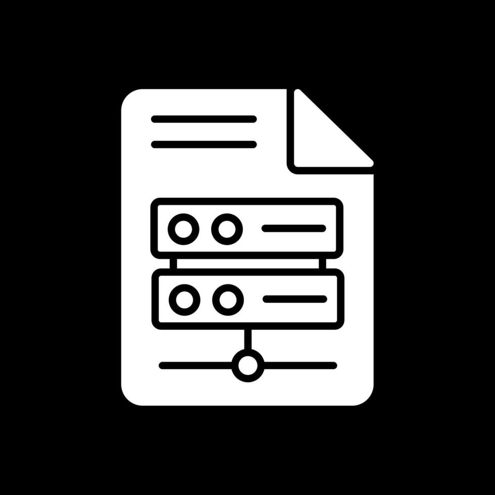 Server Glyph Inverted Icon Design vector
