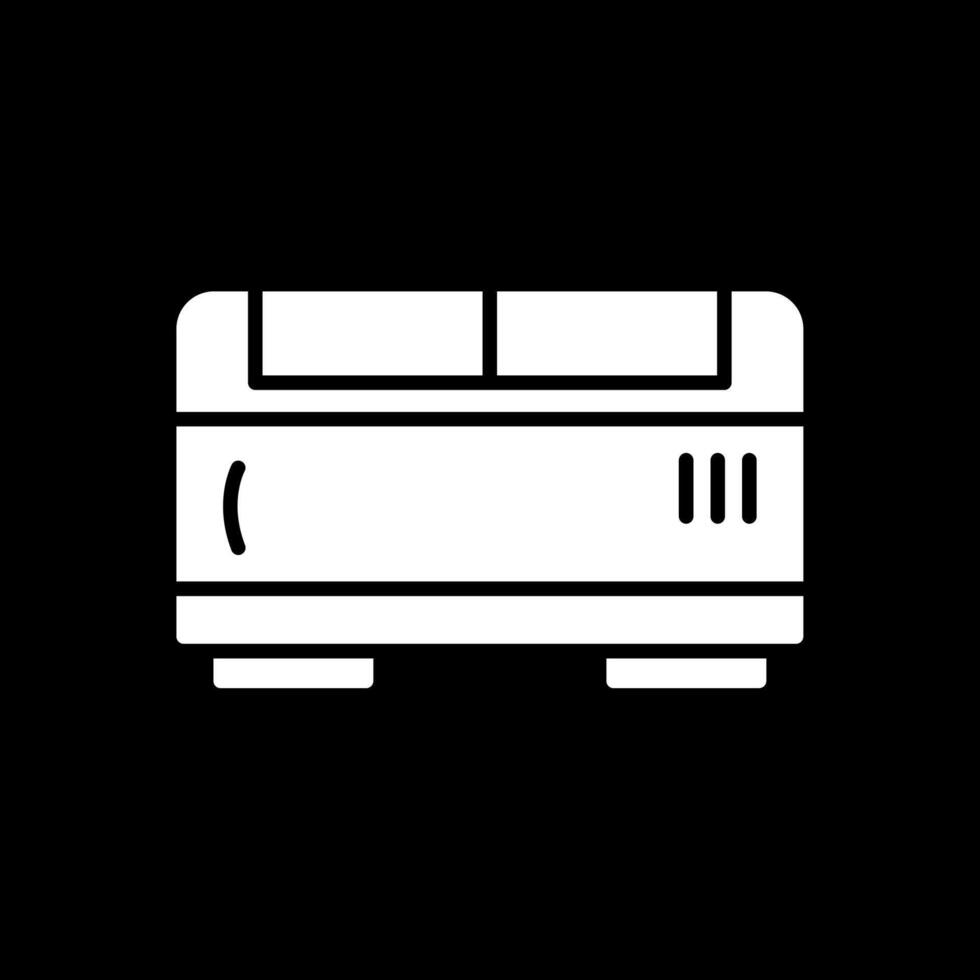 Freezer Glyph Inverted Icon Design vector