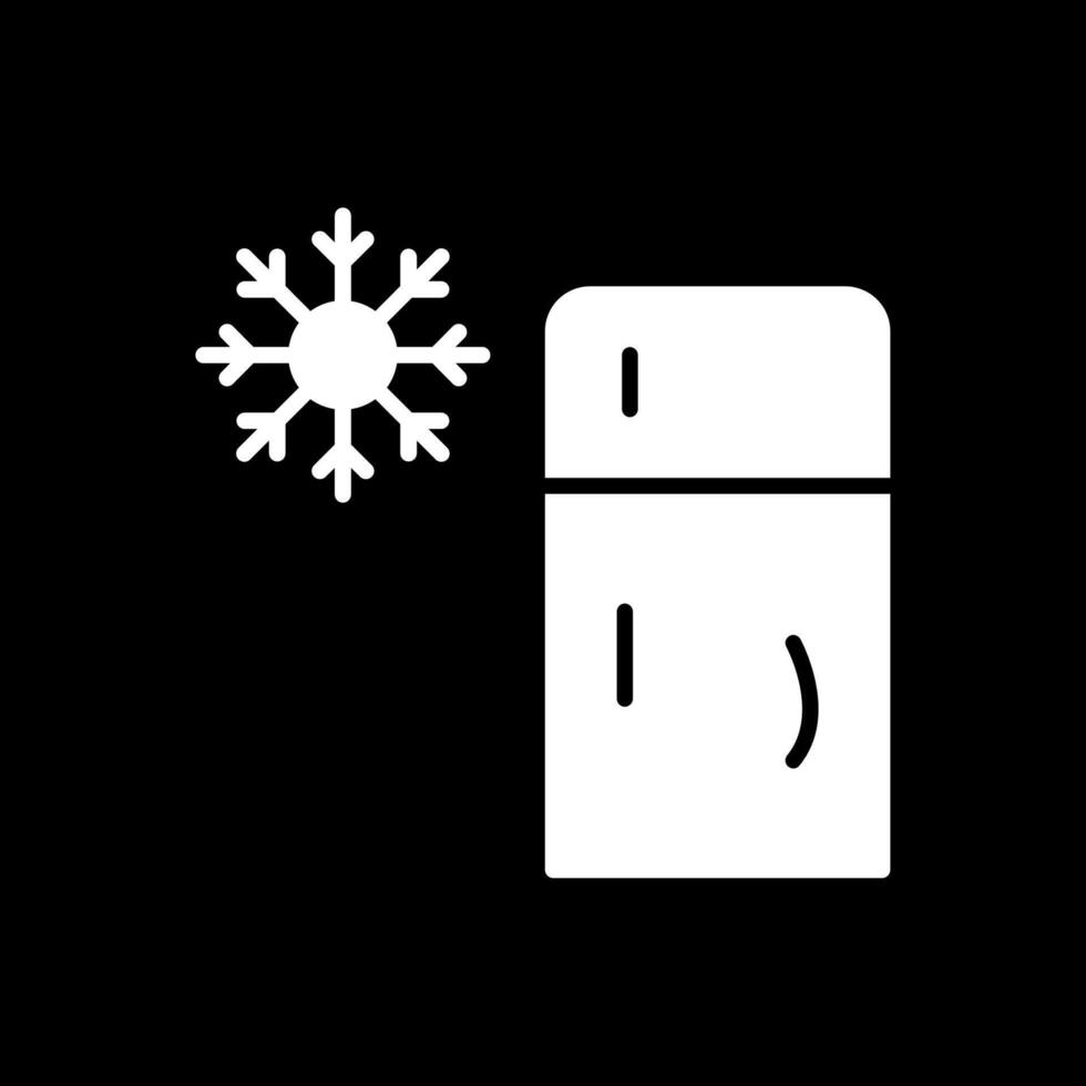 Refrigerator Glyph Inverted Icon Design vector