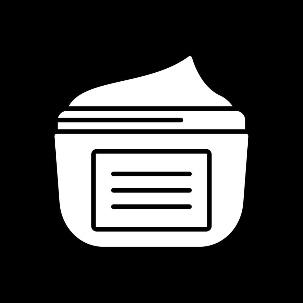 Moisturizer Glyph Inverted Icon Design vector