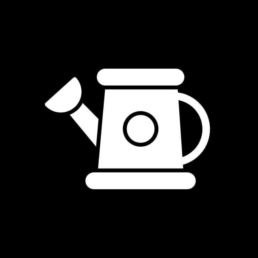 Watering Can Glyph Inverted Icon Design vector