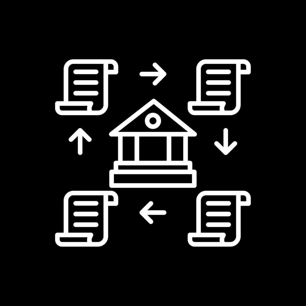 Distributed Ledger Line Inverted Icon Design 43955534 Vector Art at ...