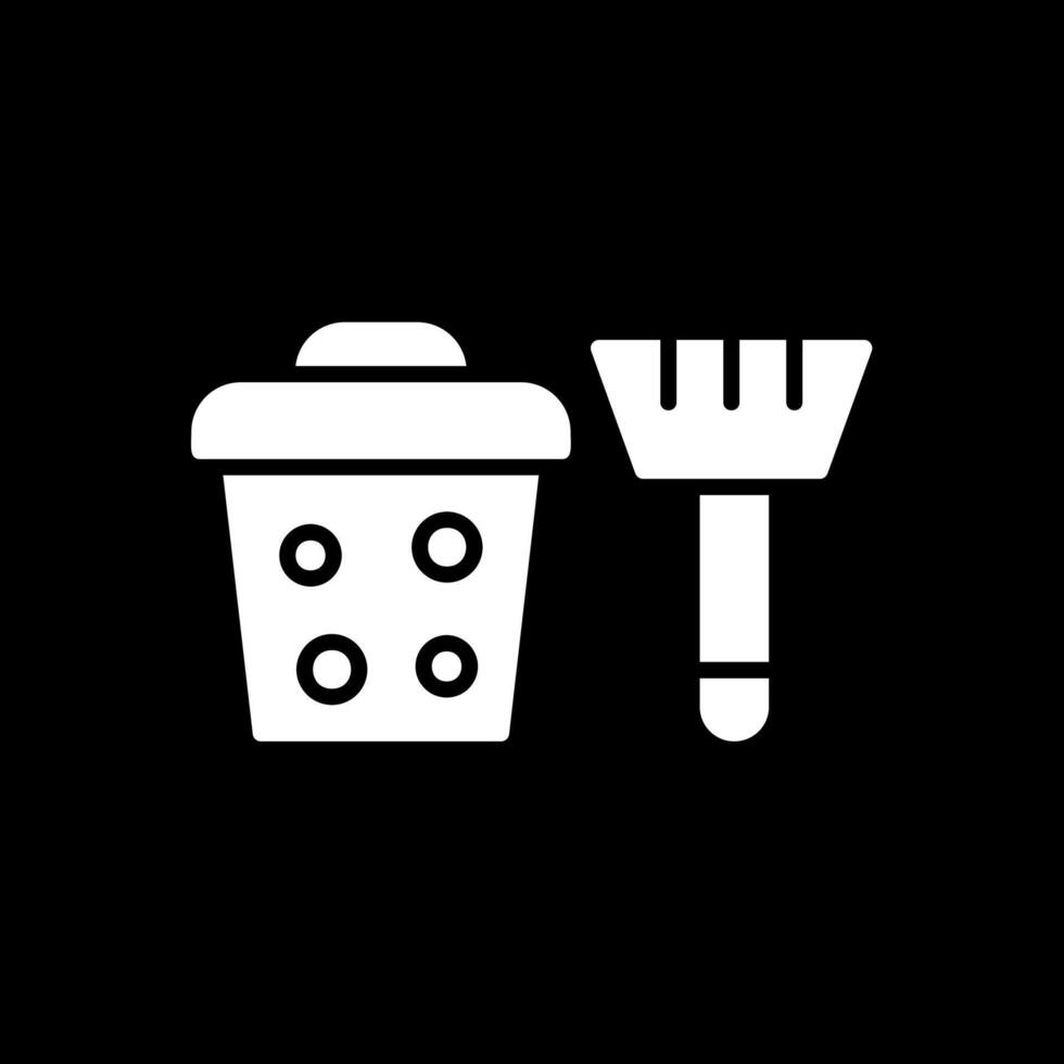 Cleaning Equipment Glyph Inverted Icon Design vector