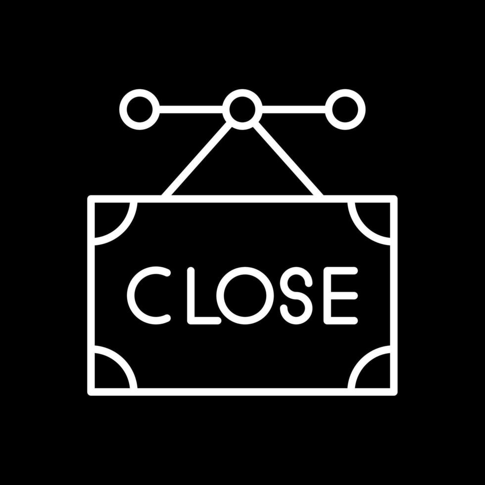 Close Line Inverted Icon Design vector