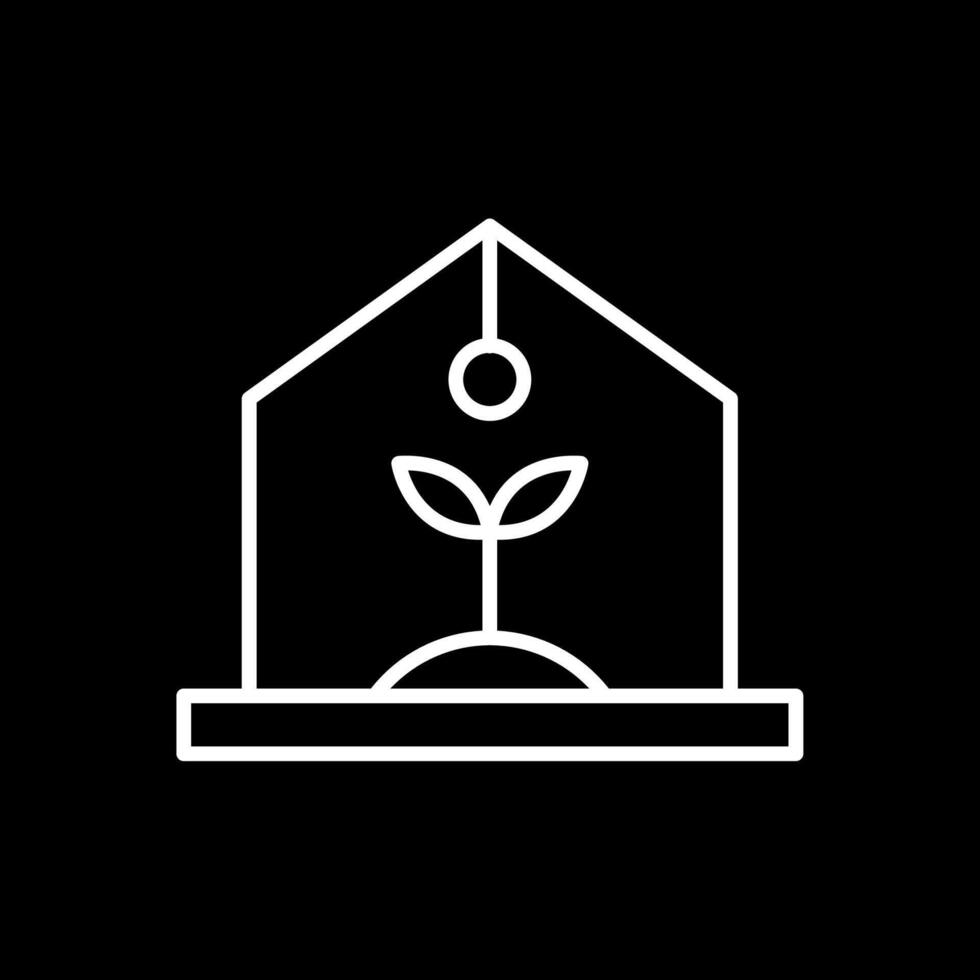 Greenhouse Line Inverted Icon Design vector