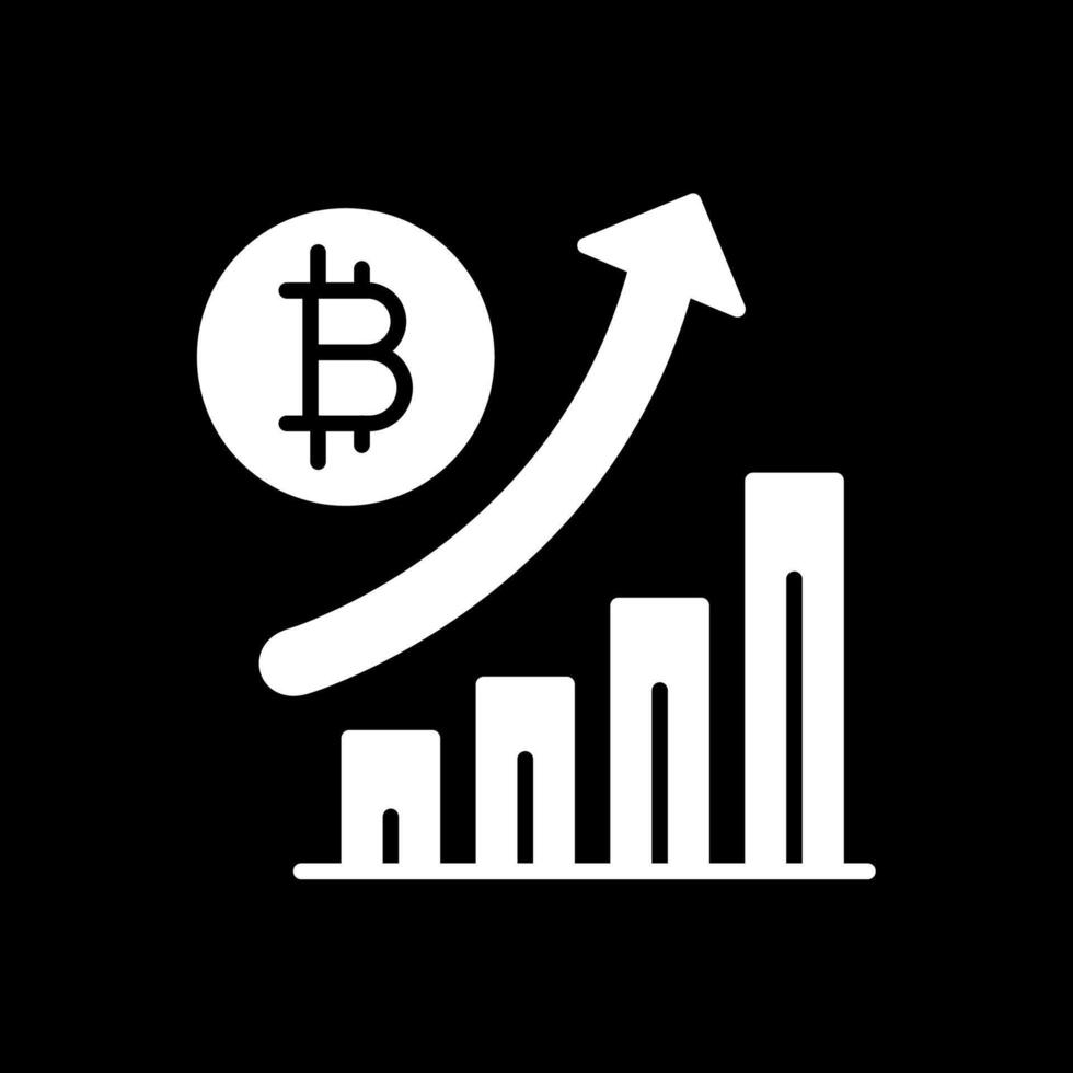 Increase Sales Glyph Inverted Icon Design vector