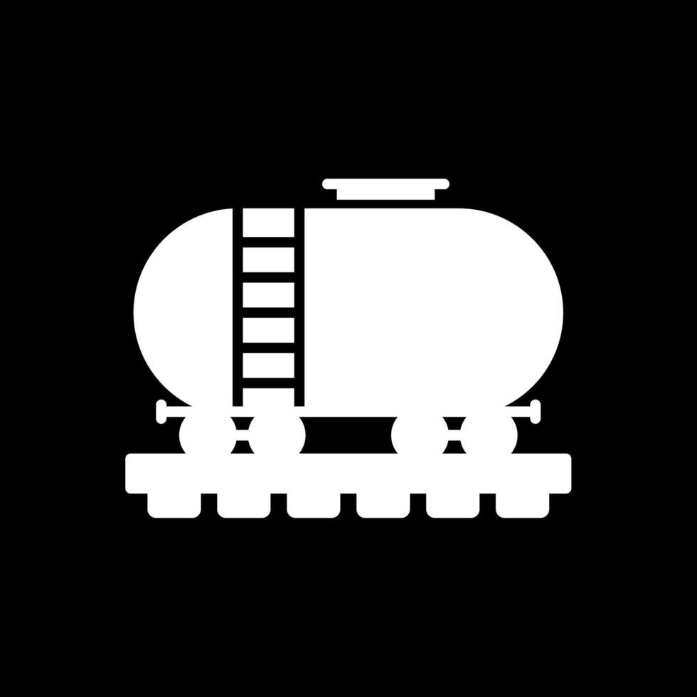 Oil Tank Glyph Inverted Icon Design vector