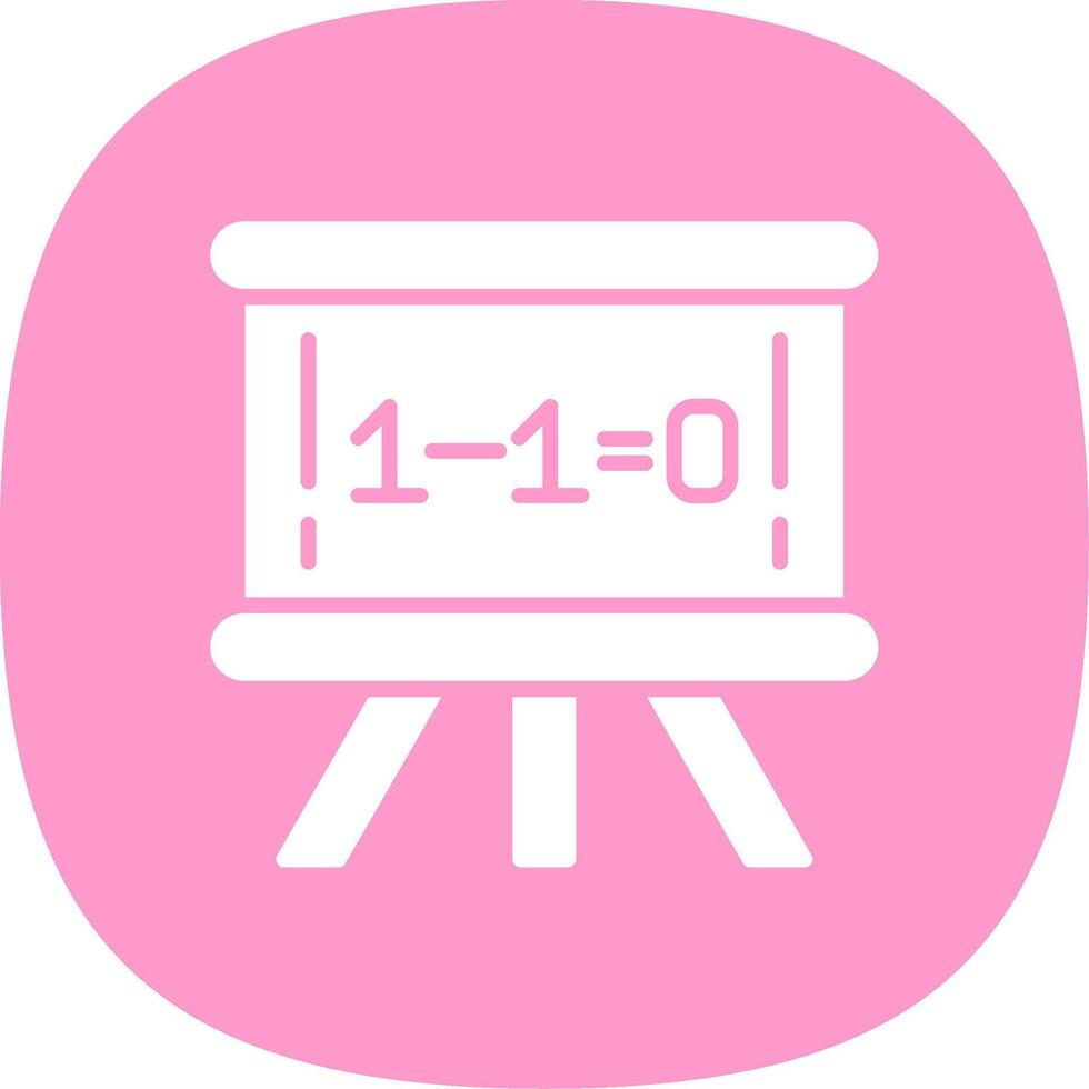 Blackboard Glyph Curve Icon Design vector
