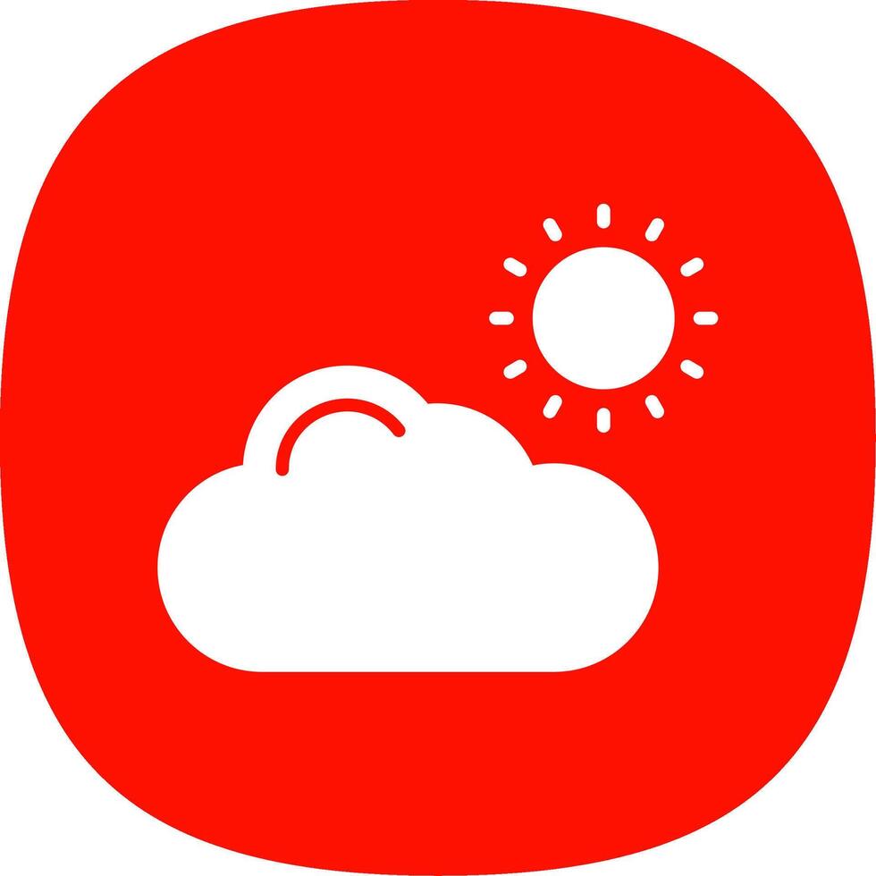 Cloud Glyph Curve Icon Design vector