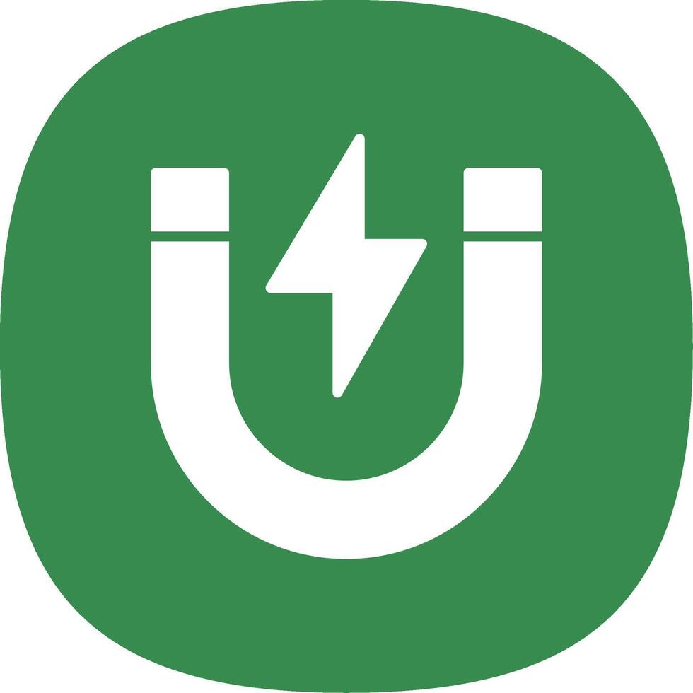 Magnet Glyph Curve Icon Design vector