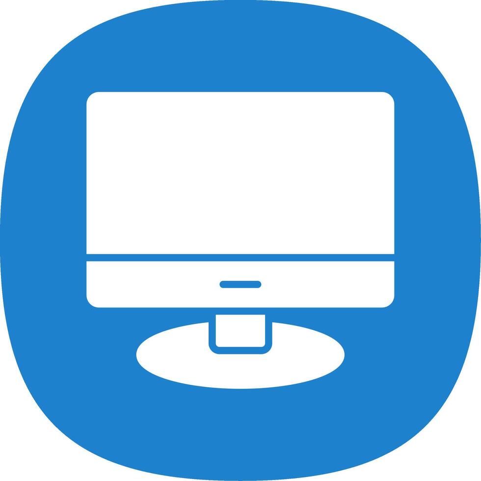 Lcd Glyph Curve Icon Design vector