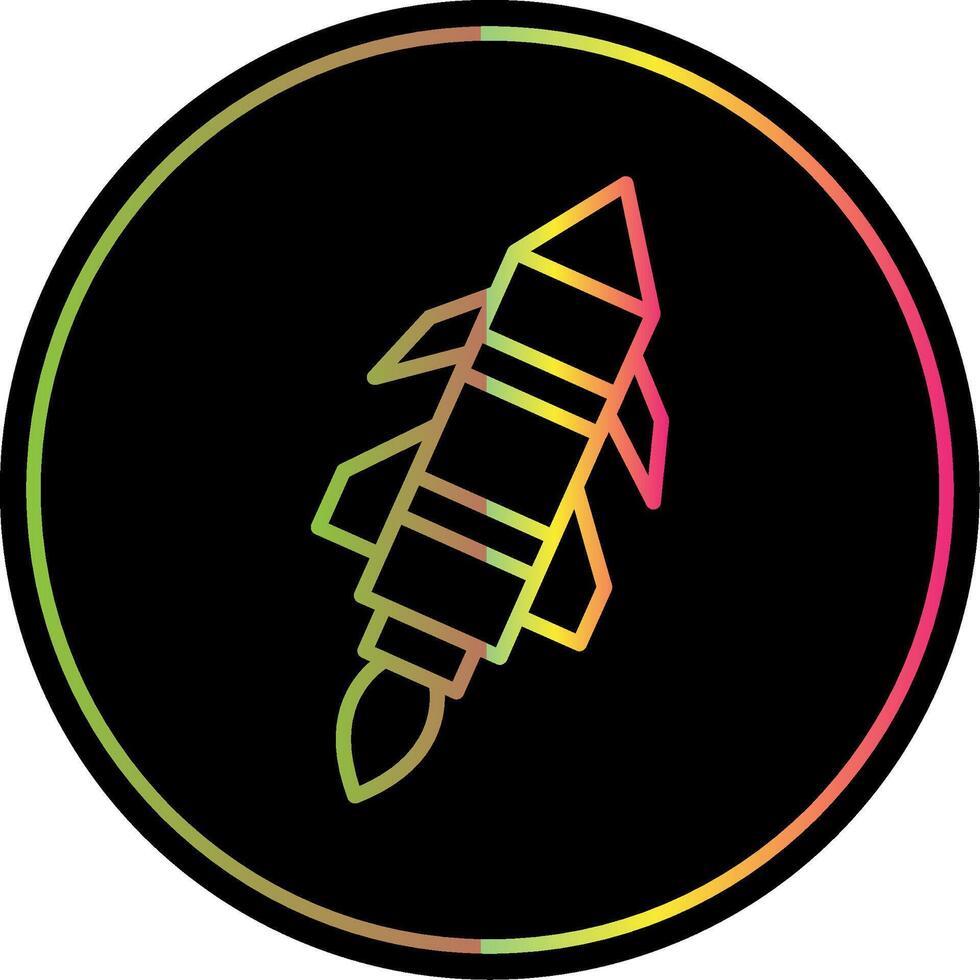 Missile Line Gradient Due Color Icon Design vector