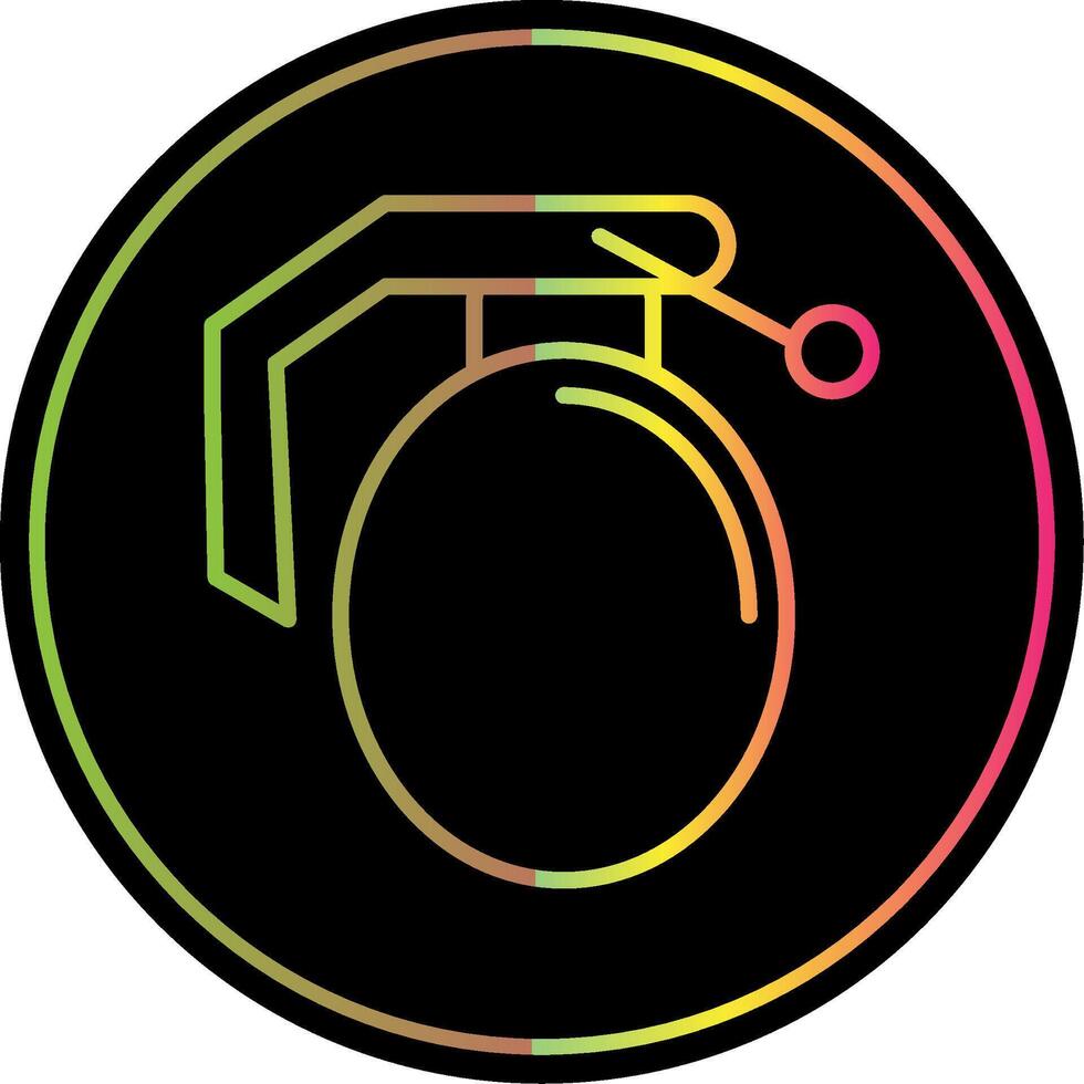 Grenade Line Gradient Due Color Icon Design vector
