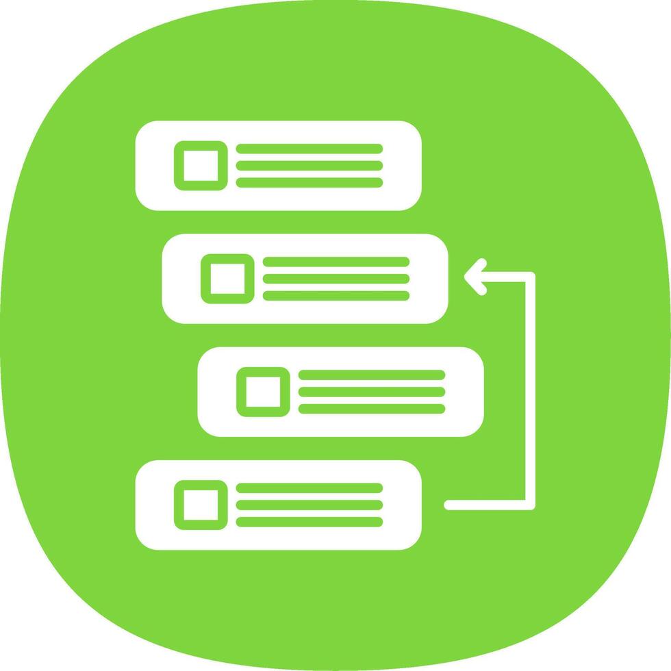 Backlog Glyph Curve Icon Design vector