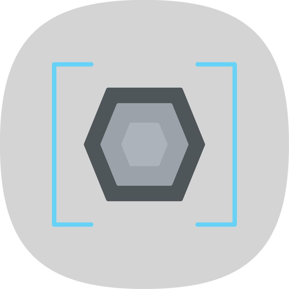 Bracket Flat Curve Icon Design vector